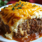 Meatloaf with Mashed Potatoes and Cheese Recipe 1