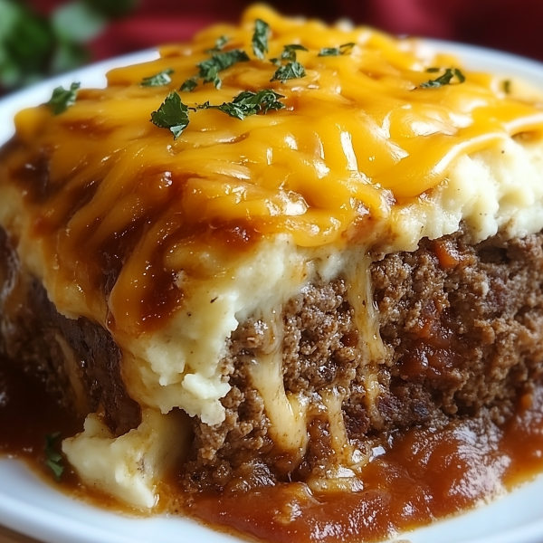 Meatloaf with Mashed Potatoes and Cheese Recipe 1