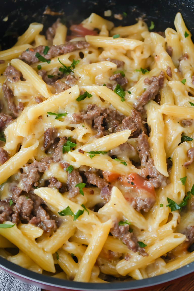 Philly Cheesesteak Pasta 1