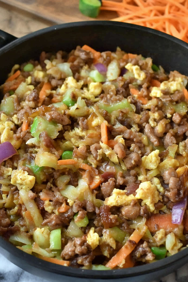 Low Carb Easy To Make Egg Roll In A Bowl 1