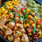 One Pan Chicken Burrito Bowl 1