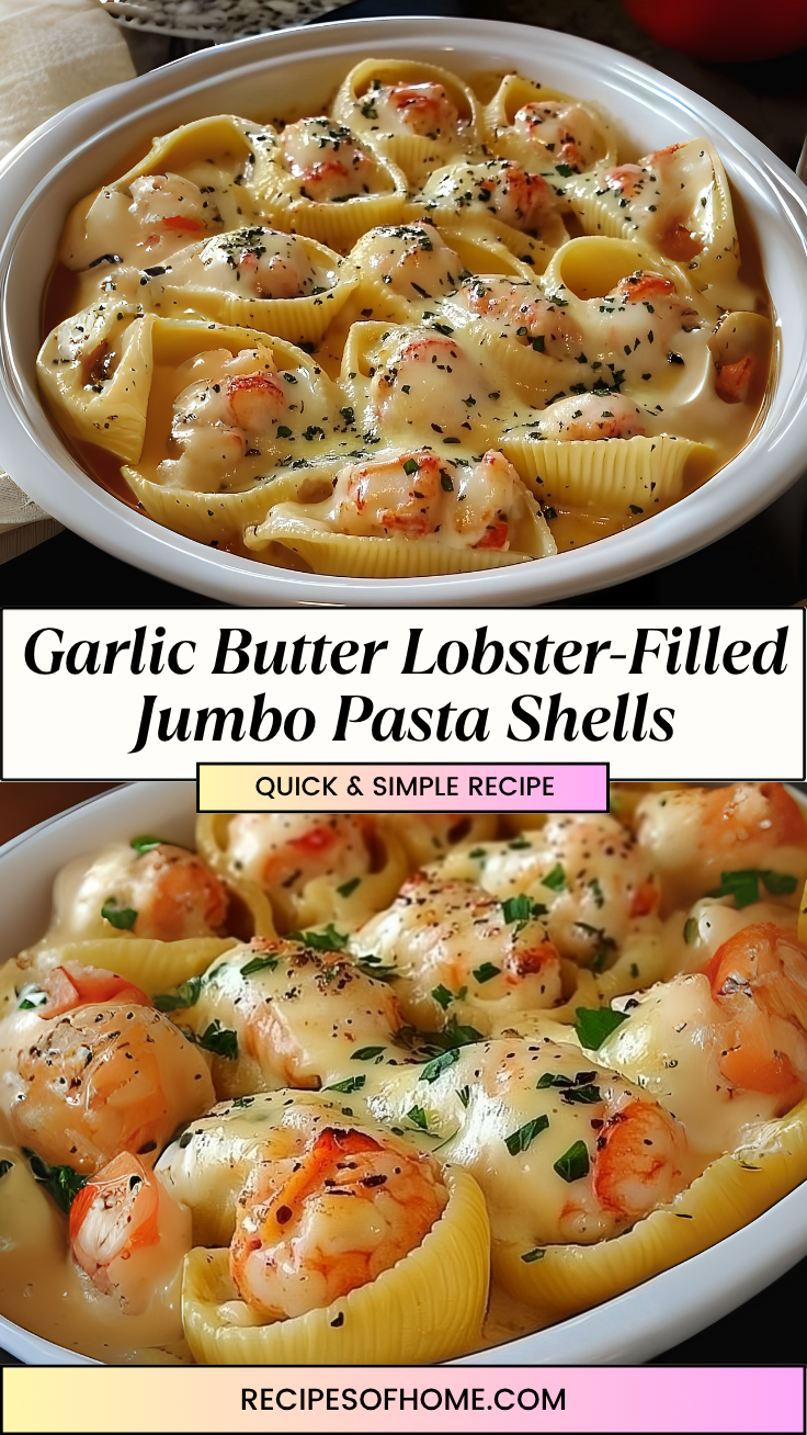 Garlic Butter Lobster Filled Jumbo Pasta Shells 3 Garlic Butter Lobster Filled Jumbo Pasta Shells 3