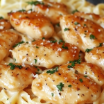 Lemon Garlic Butter Chicken with Creamy Parmesan Linguine 1
