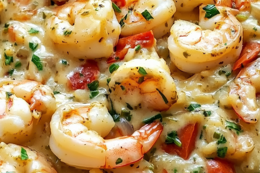Creamy Garlic Butter Shrimp Bowl with Herb Rice 1