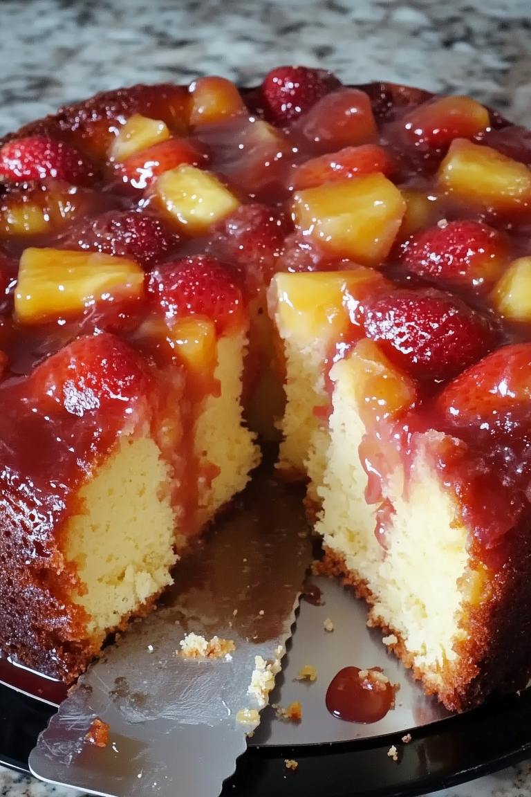 Strawberry Pineapple Pound Cake 1