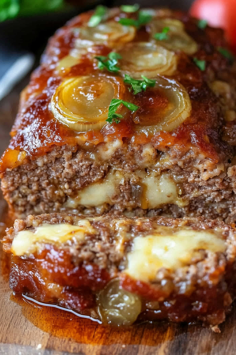 Keto French Onion Meatloaf 1