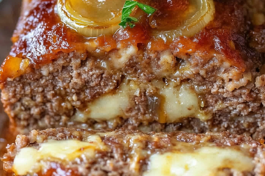Keto French Onion Meatloaf 1