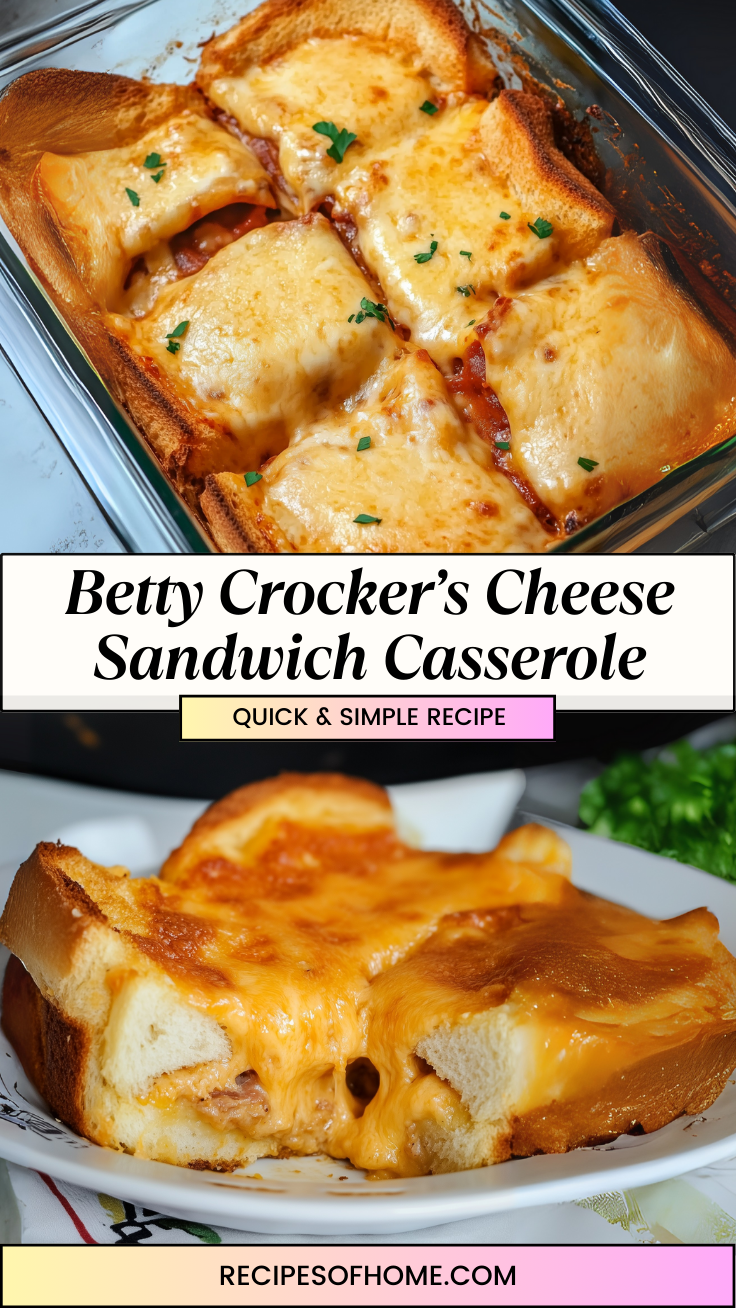 Betty Crockers Cheese Sandwich Casserole 3 Betty Crockers Cheese Sandwich Casserole 3