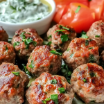 Greek Turkey Meatballs with Tzatziki 1