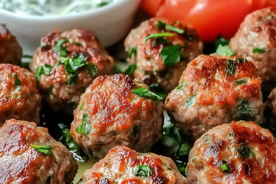Greek Turkey Meatballs with Tzatziki 1