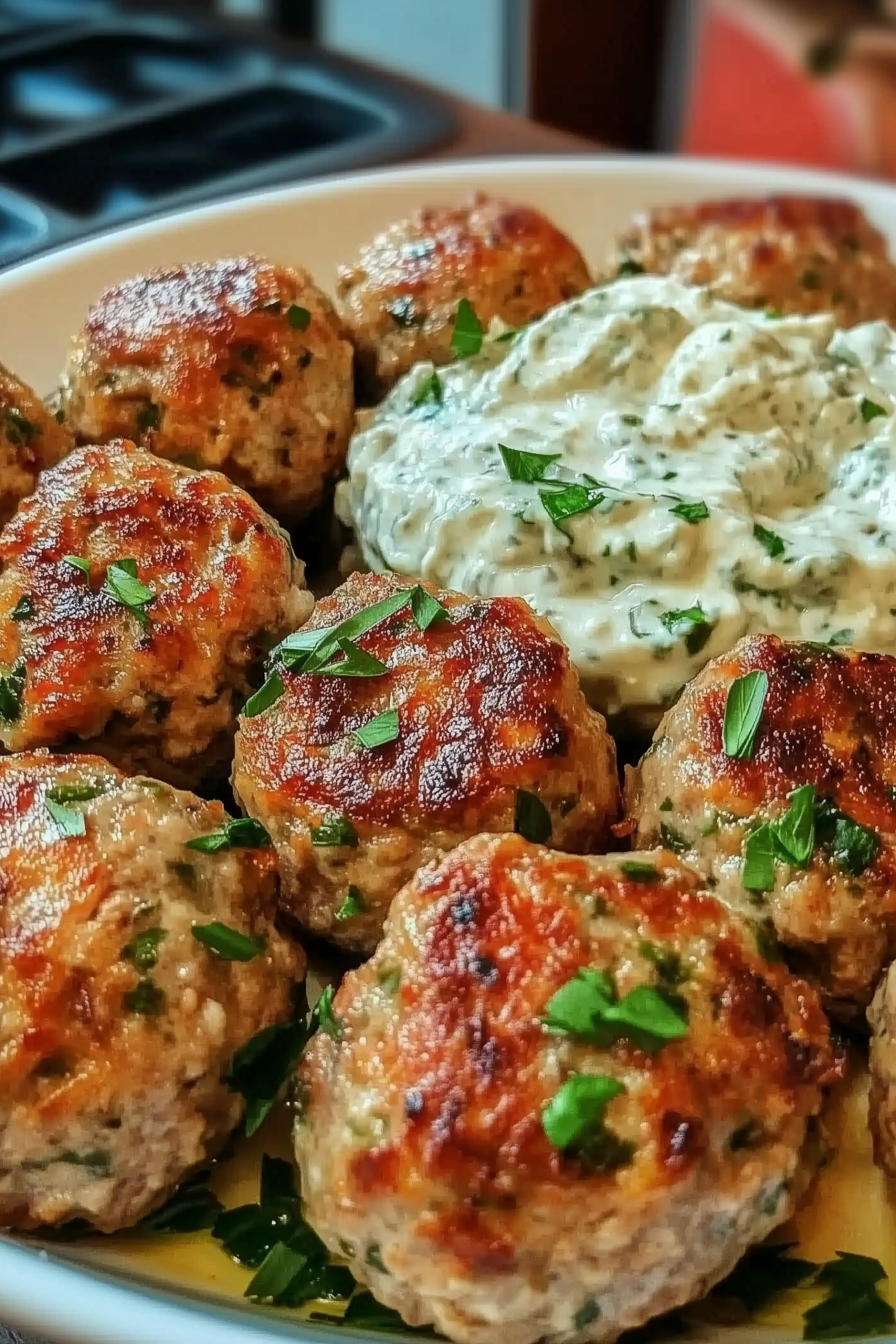 Greek Turkey Meatballs with Tzatziki 2 scaled