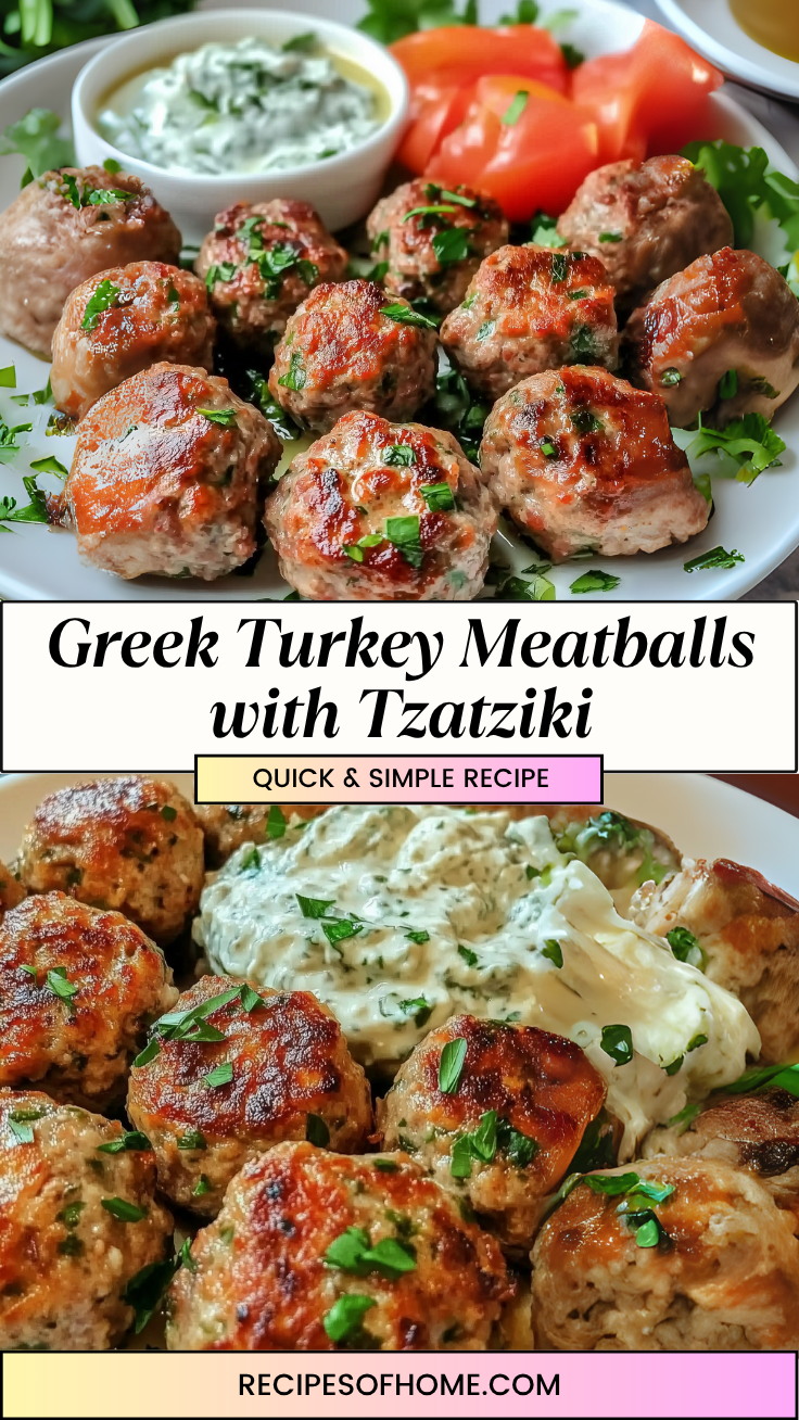 Greek Turkey Meatballs with Tzatziki 3
