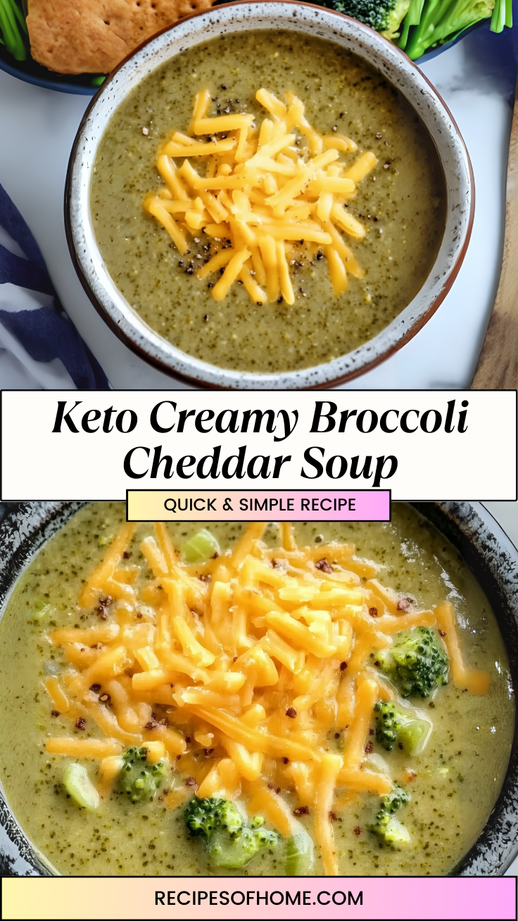 Keto Creamy Broccoli Cheddar Soup 3