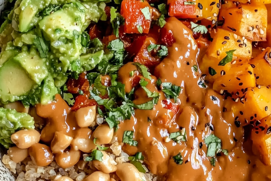 Thai Peanut Sweet Potato Buddha Bowl 1