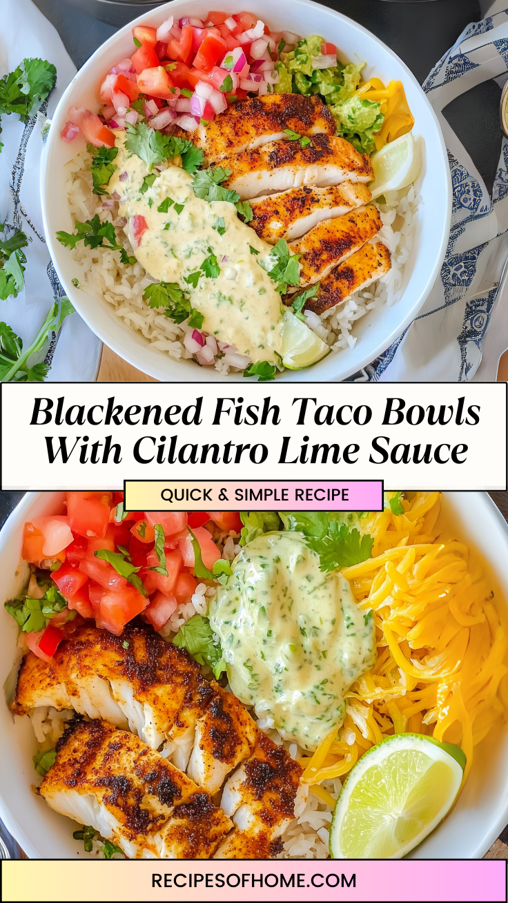 Blackened Fish Taco Bowls With Cilantro Lime Sauce 3 Blackened Fish Taco Bowls With Cilantro Lime Sauce 3