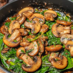 Easy Sauteed Mushrooms with Spinach 1