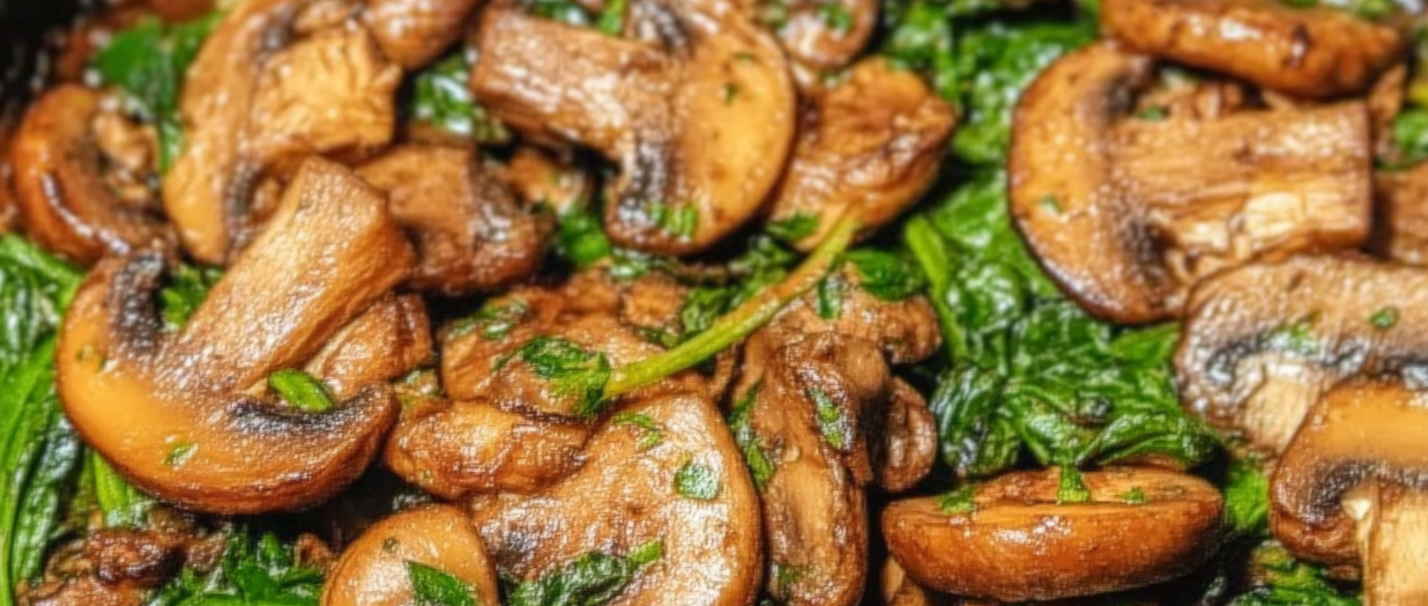 Easy Sauteed Mushrooms with Spinach 1