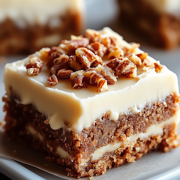 Decadent Carrot Cake Bars with Cream Cheese Frosting 1
