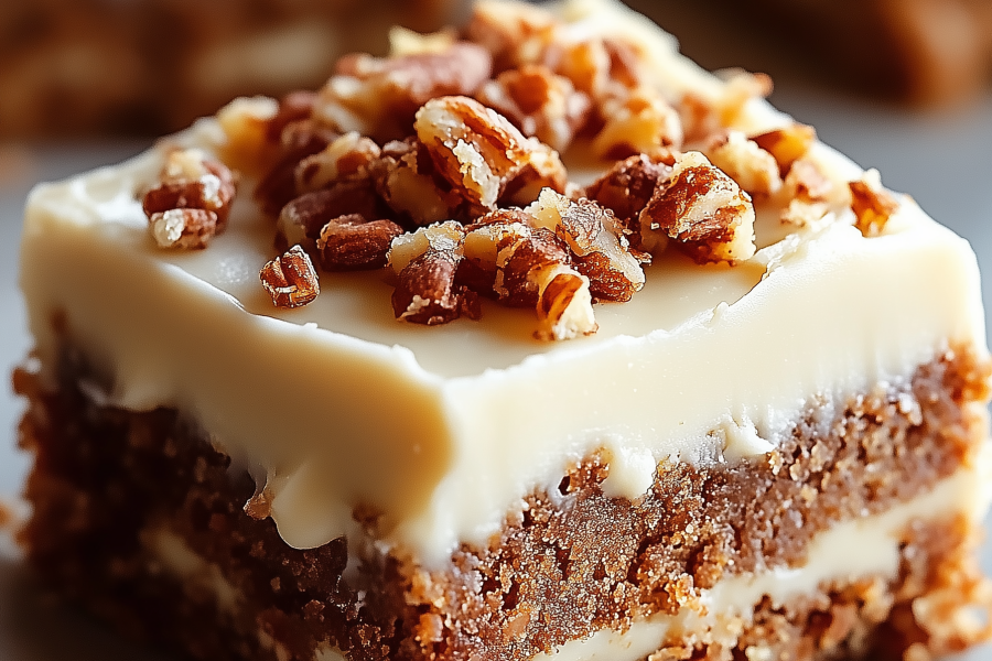Decadent Carrot Cake Bars with Cream Cheese Frosting 1