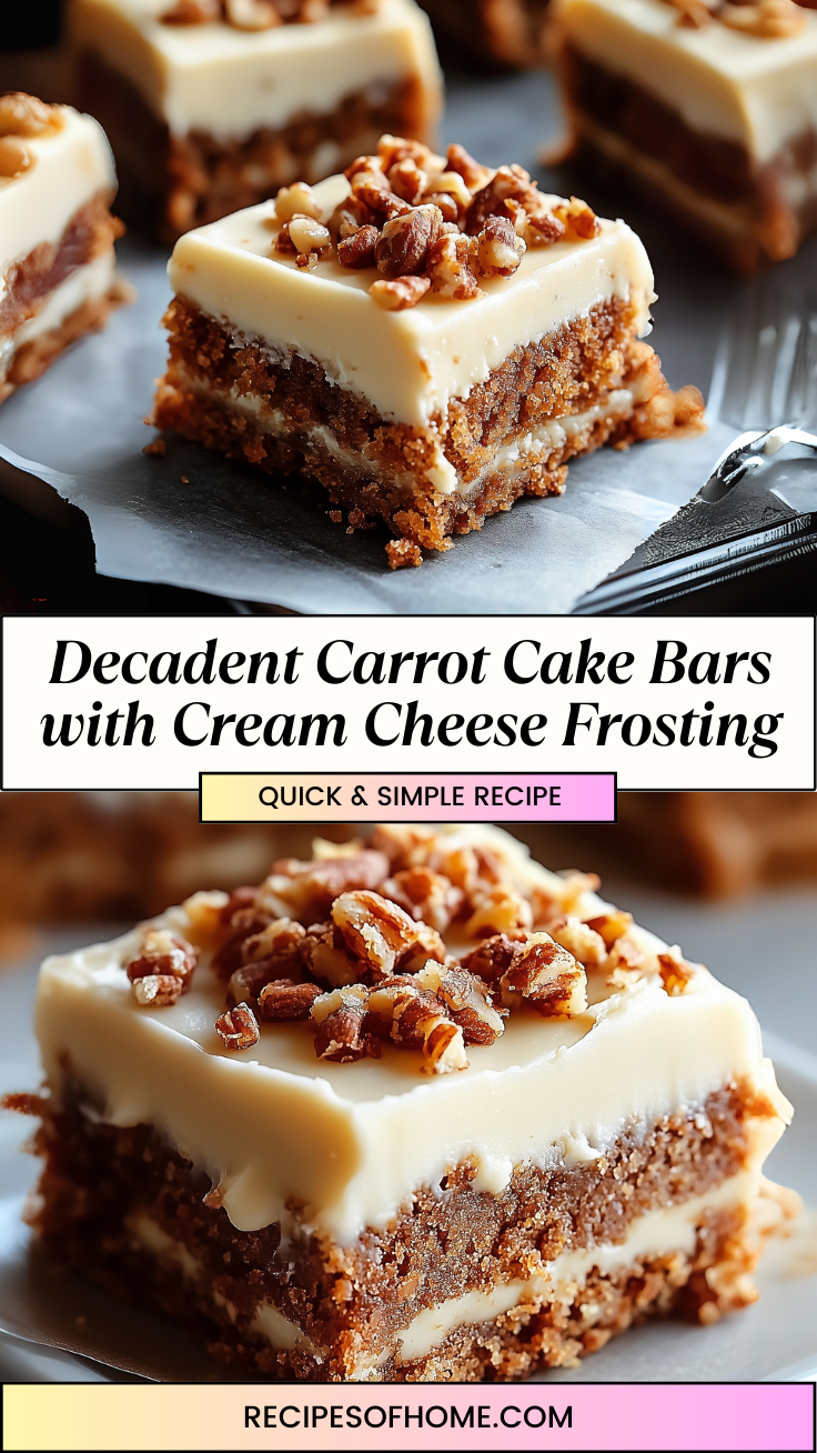 Decadent Carrot Cake Bars with Cream Cheese Frosting 4 Decadent Carrot Cake Bars with Cream Cheese Frosting 4
