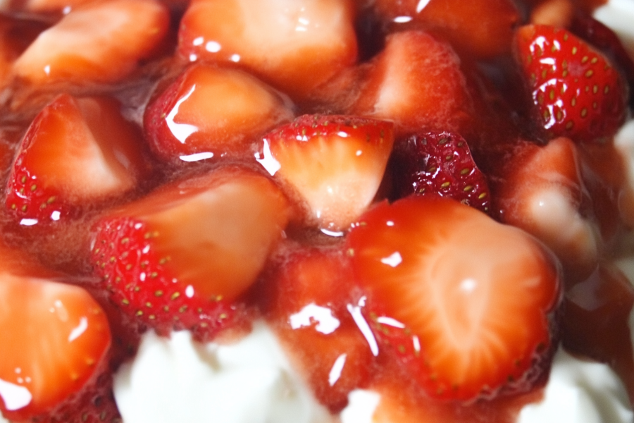 Layered Strawberry Angel Food Cake 1