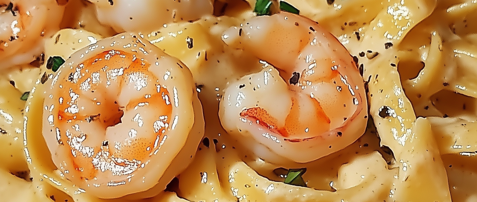 creamy shrimp fettuccine pasta with homemade alfredo sauce 1