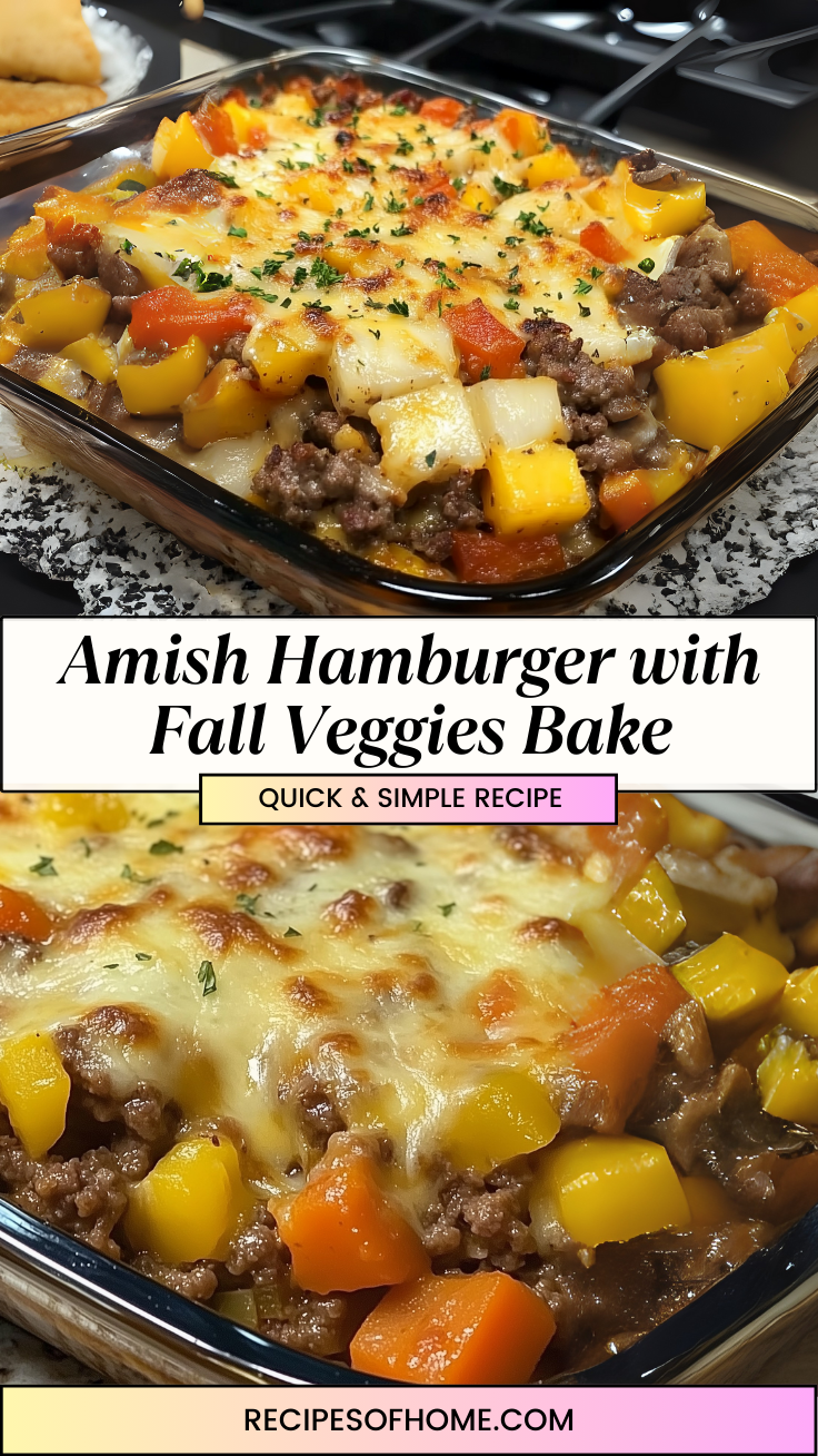 Amish Hamburger with Fall Veggies Bake 3