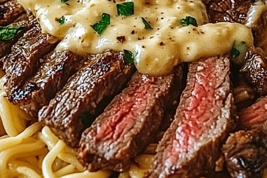 Garlic Butter Steak Lightning Noodles 1