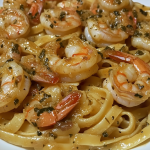 Garlic Butter Fettucine and Shrimp 1