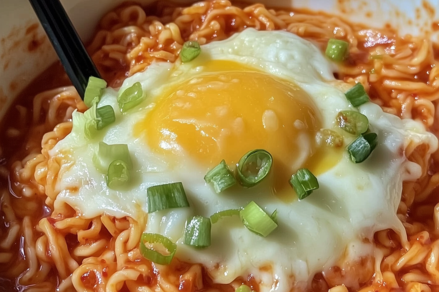 Korean Spicy Ramen Noodles with Cheese 1