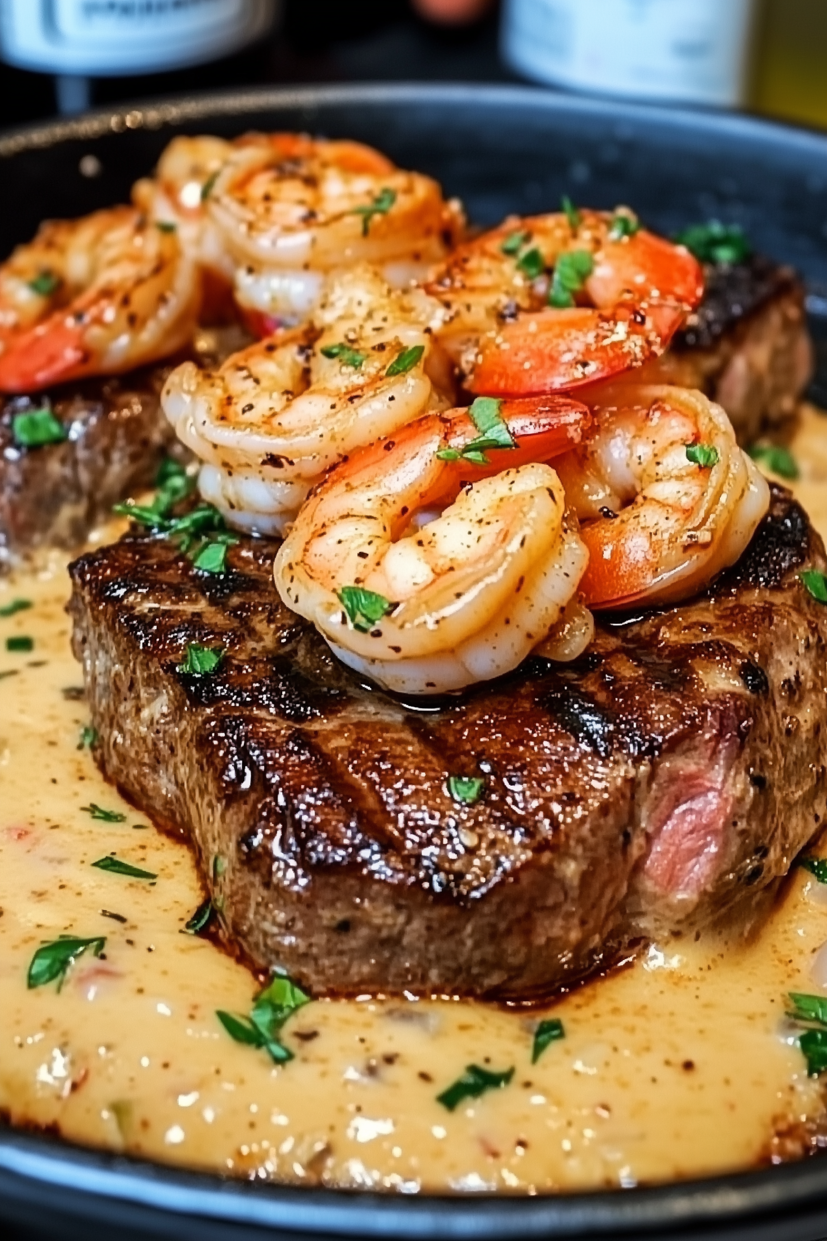 Steak with Creamy Cajun Shrimp Sauce 1 scaled Steak with Creamy Cajun Shrimp Sauce 1 scaled