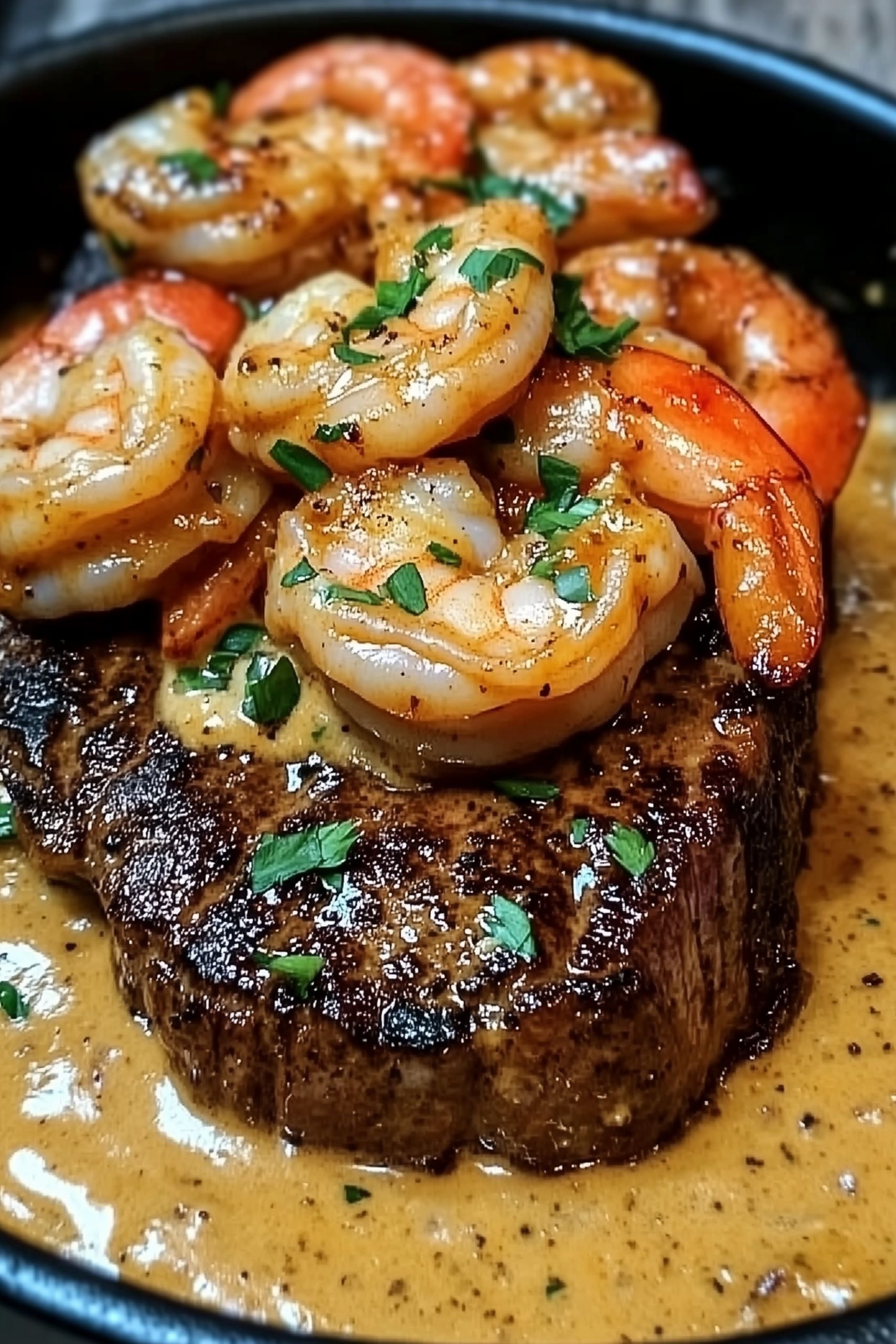 Steak with Creamy Cajun Shrimp Sauce 2 scaled Steak with Creamy Cajun Shrimp Sauce 2 scaled