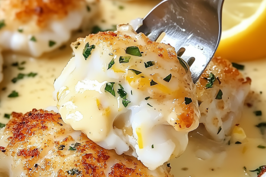 Baked Cod in Coconut Lemon Cream Sauce 1