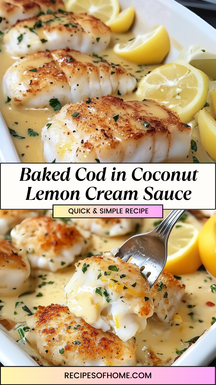 Baked Cod in Coconut Lemon Cream Sauce 3 Baked Cod in Coconut Lemon Cream Sauce 3