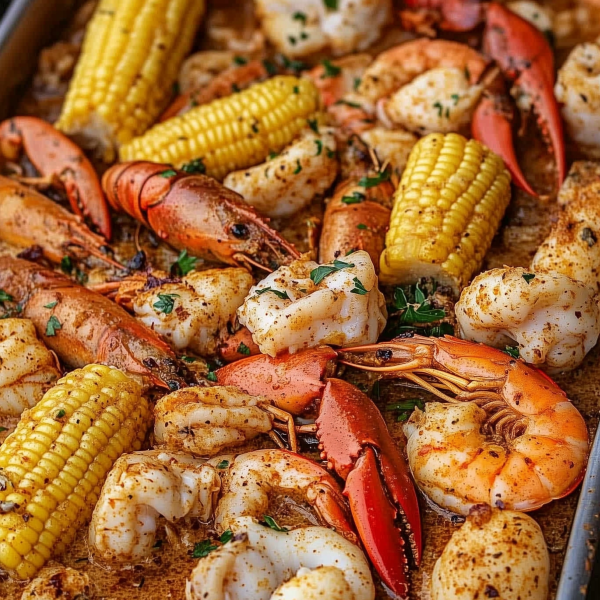 Cajun Seafood Boil with Garlic Butter Sauce 1