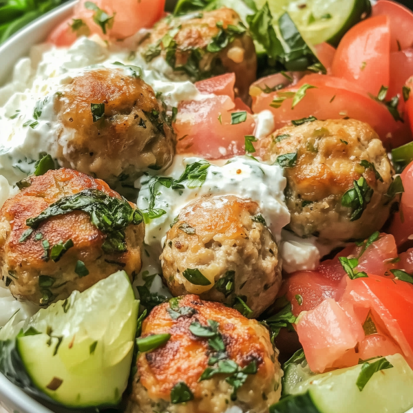Greek Chicken Meatballs 1