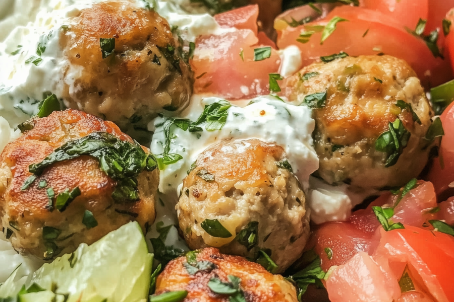 Greek Chicken Meatballs 1