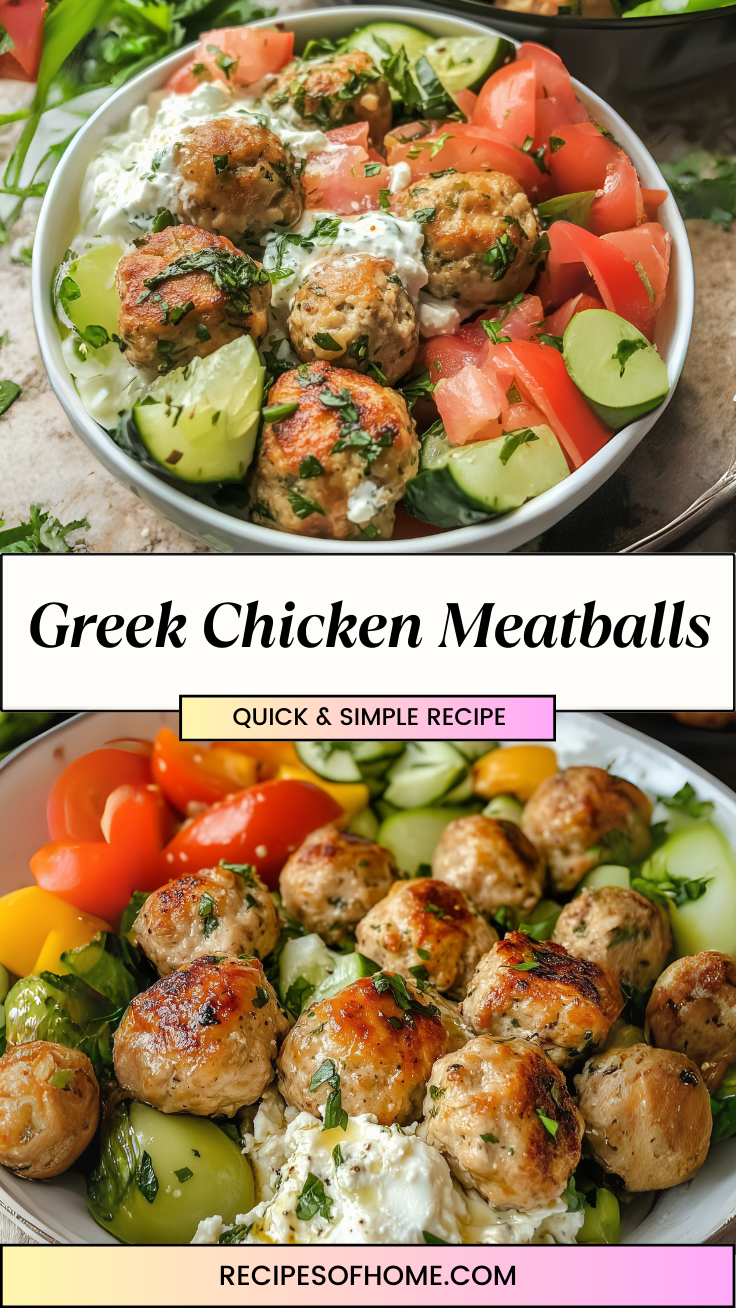 Greek Chicken Meatballs 3 Greek Chicken Meatballs 3