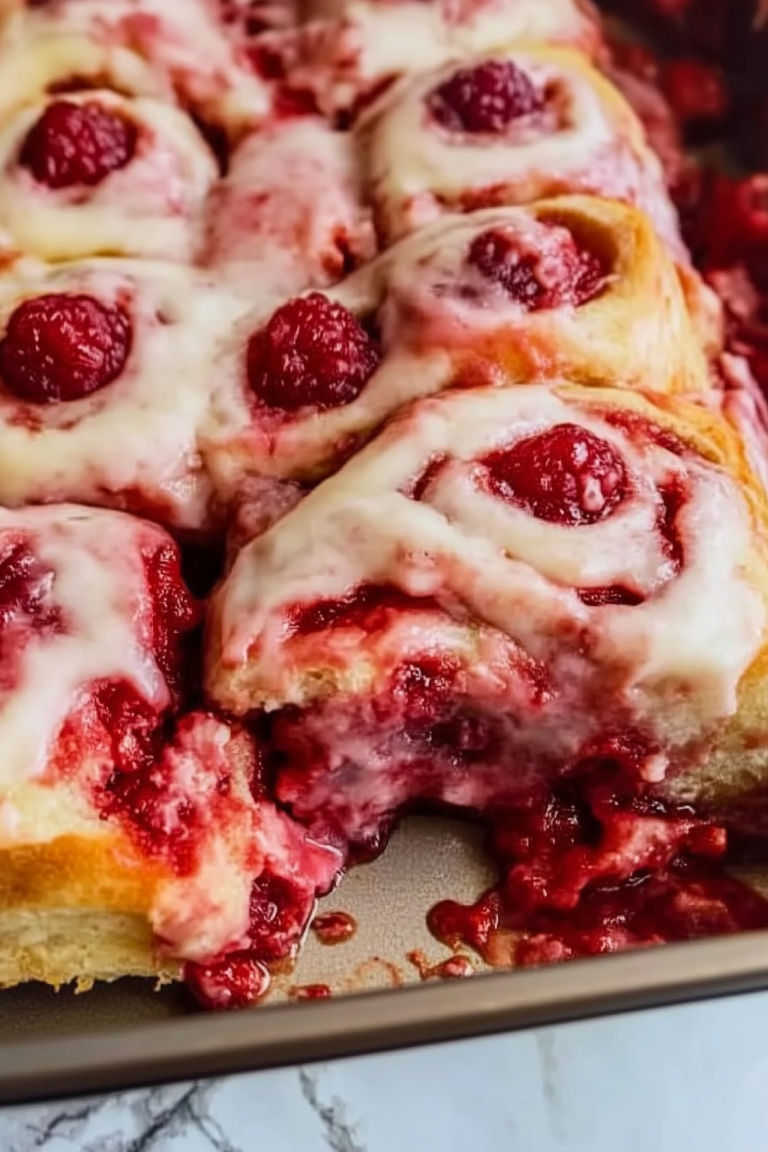 Raspberry Rolls Easy and Gooey 1