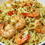 Garlic Butter Prawn Orzo 1