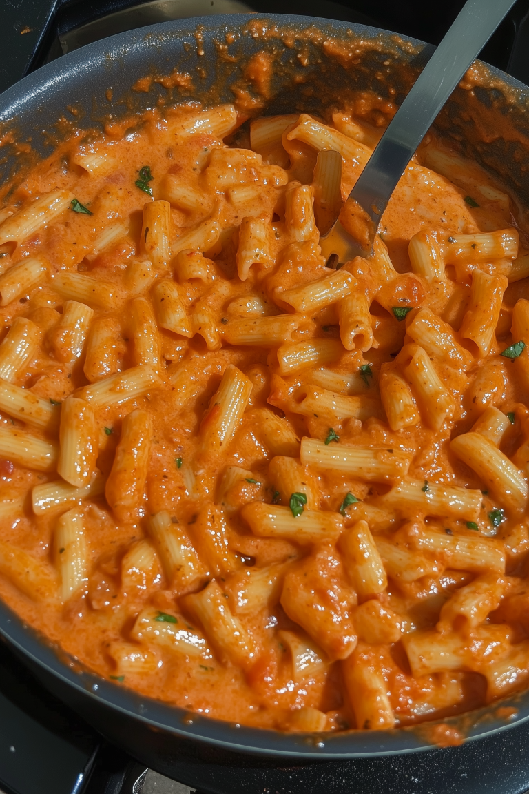 10 Minute Creamy Red Pepper Pasta Sauce 1