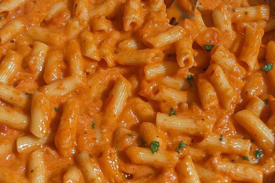 10 Minute Creamy Red Pepper Pasta Sauce 1