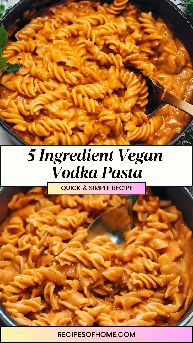 5 Ingredient Vegan Vodka Pasta pinterest 5 Ingredient Vegan Vodka Pasta pinterest