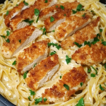Crispy Chicken Fettuccine Alfredo 1