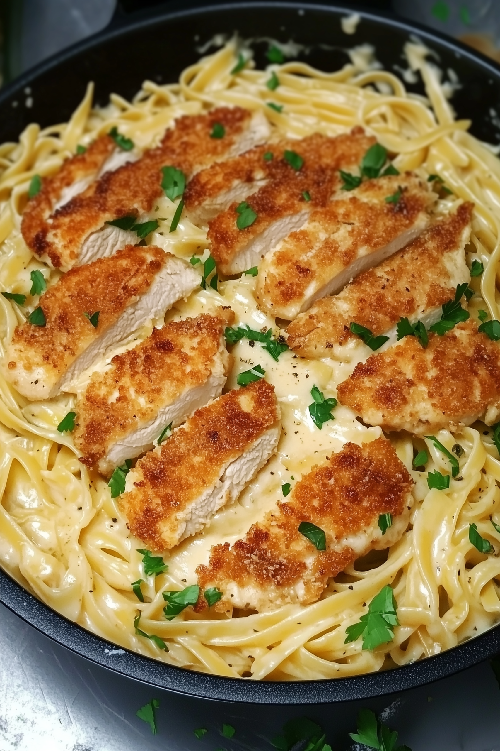 Crispy Chicken Fettuccine Alfredo 1 scaled Crispy Chicken Fettuccine Alfredo 1 scaled