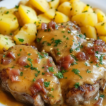Smothered Pork Chops with Potatoes in Gravy 1