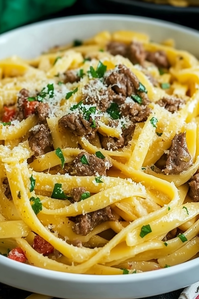 Garlic Butter Beef Pasta 1