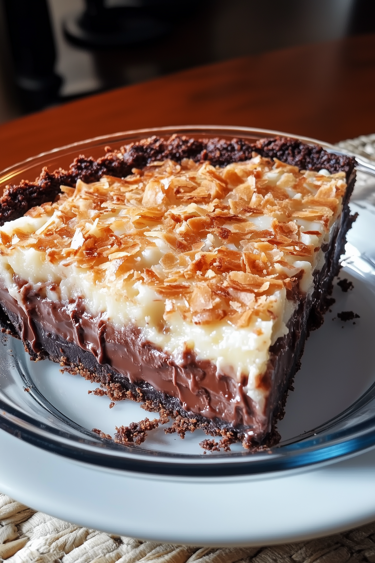 No Bake German Chocolate Pie 1