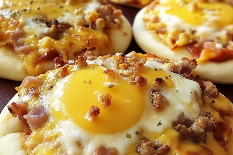 English Muffin Breakfast Pizza 1