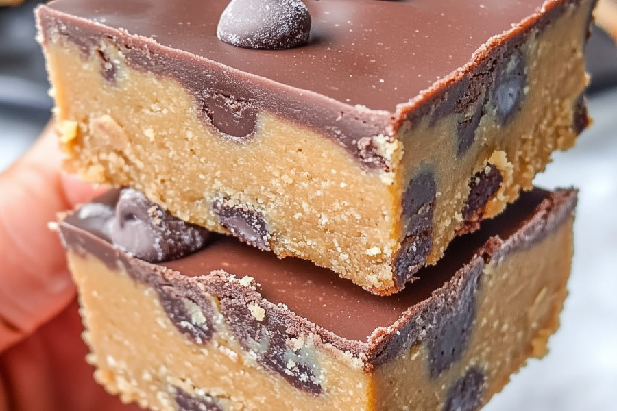 Healthy No Bake Cookie Dough Bars 2